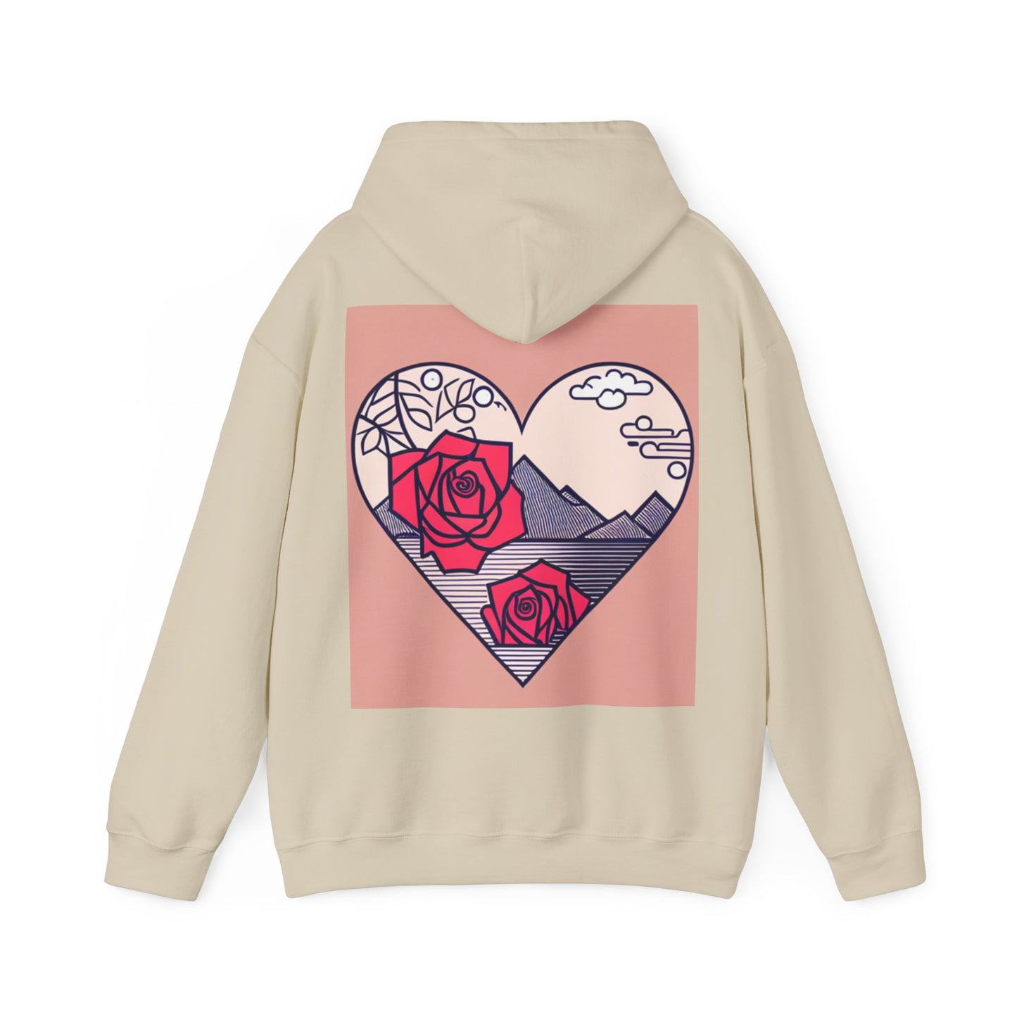 Unisex Rose Hooded Sweatshirt