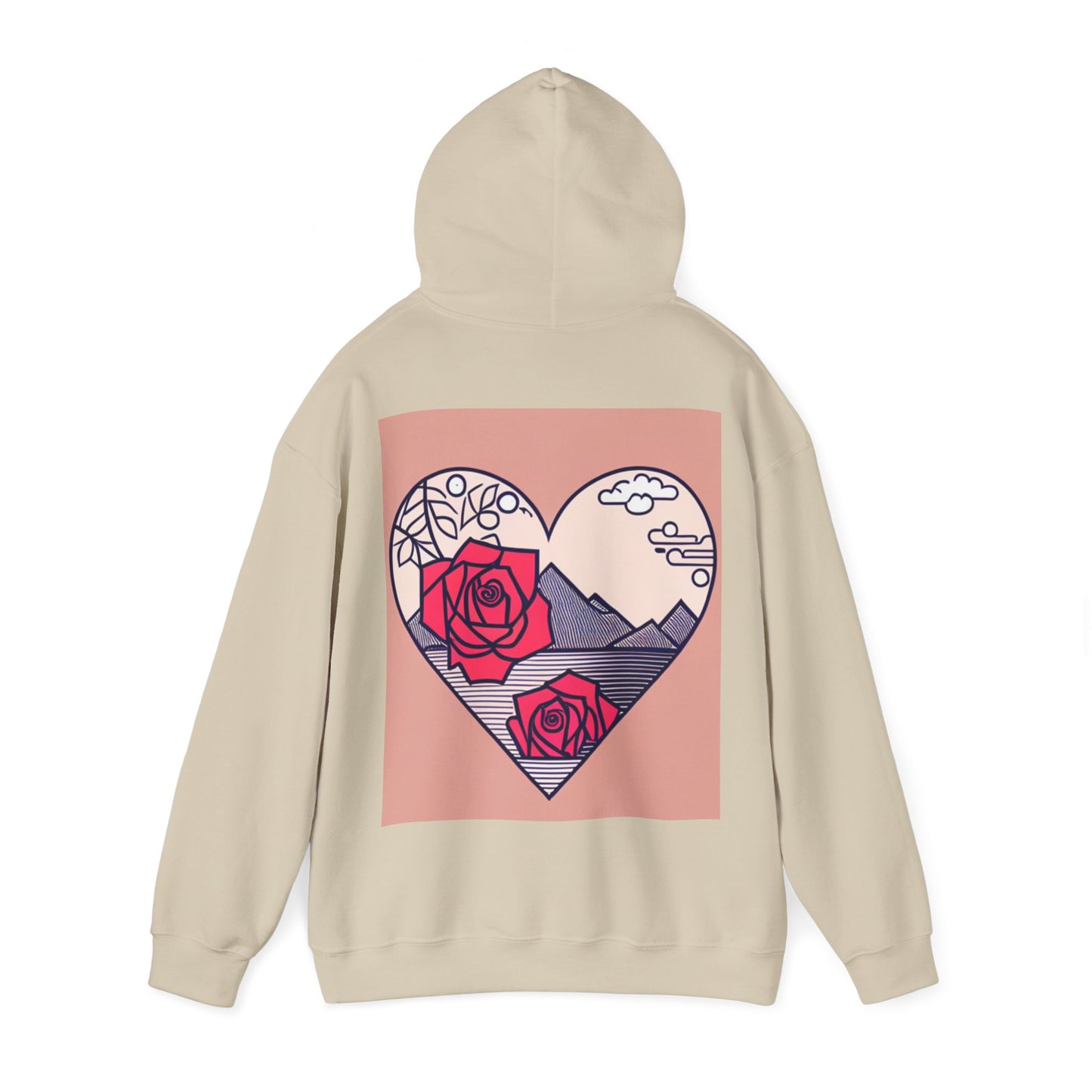 Unisex Rose Hooded Sweatshirt